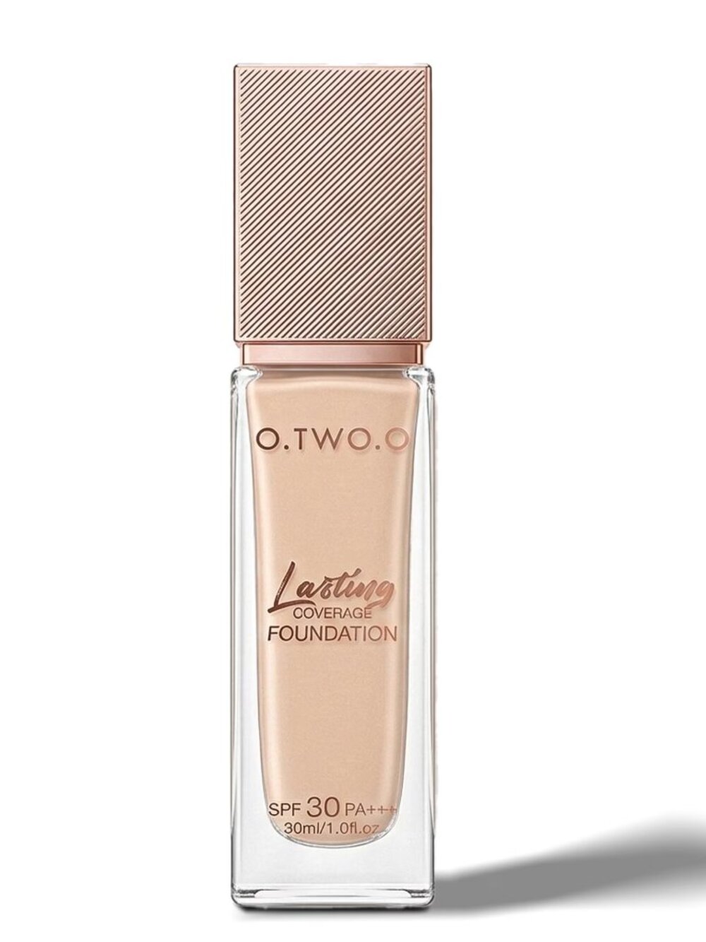 O.TWO.O Full Coverage Foundation, Oil-Control Waterproof Matte Vegan Light Beige